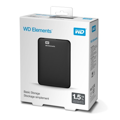 Western Digital WD Elements Portable disco duro externo 1,5 TB 2.5" Micro-USB B 3.2 Gen 1 (3.1 Gen 1) Negro