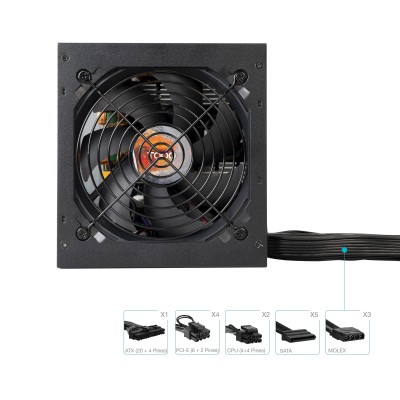 TooQ Fuente de alimentación ATX 850W APFC 80Plus Bronze