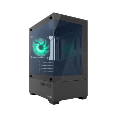 CoolBox Gaming Caja MATX GM200 Vision Lite Negra USB-C 3.2 Gen1 Sin Fte + 1 Vent. ARGB