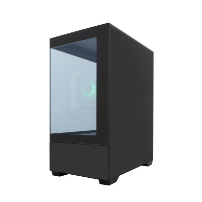 CoolBox Gaming Caja MATX GM200 Vision Lite Negra USB-C 3.2 Gen1 Sin Fte + 1 Vent. ARGB