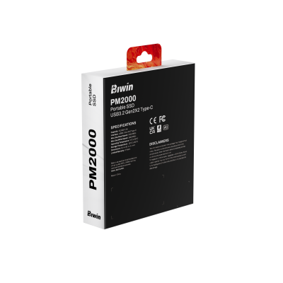 Biwin PM2000 512 GB USB Tipo C USB 3.2 Gen 2x2 Negro