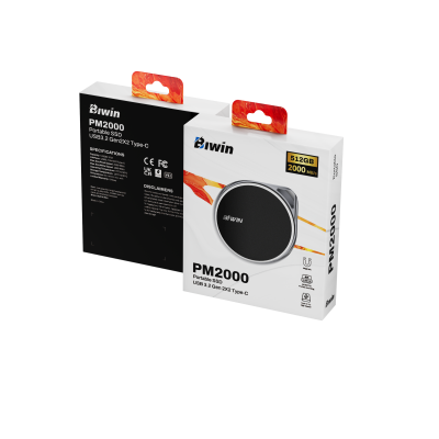 Biwin PM2000 512 GB USB Tipo C USB 3.2 Gen 2x2 Negro