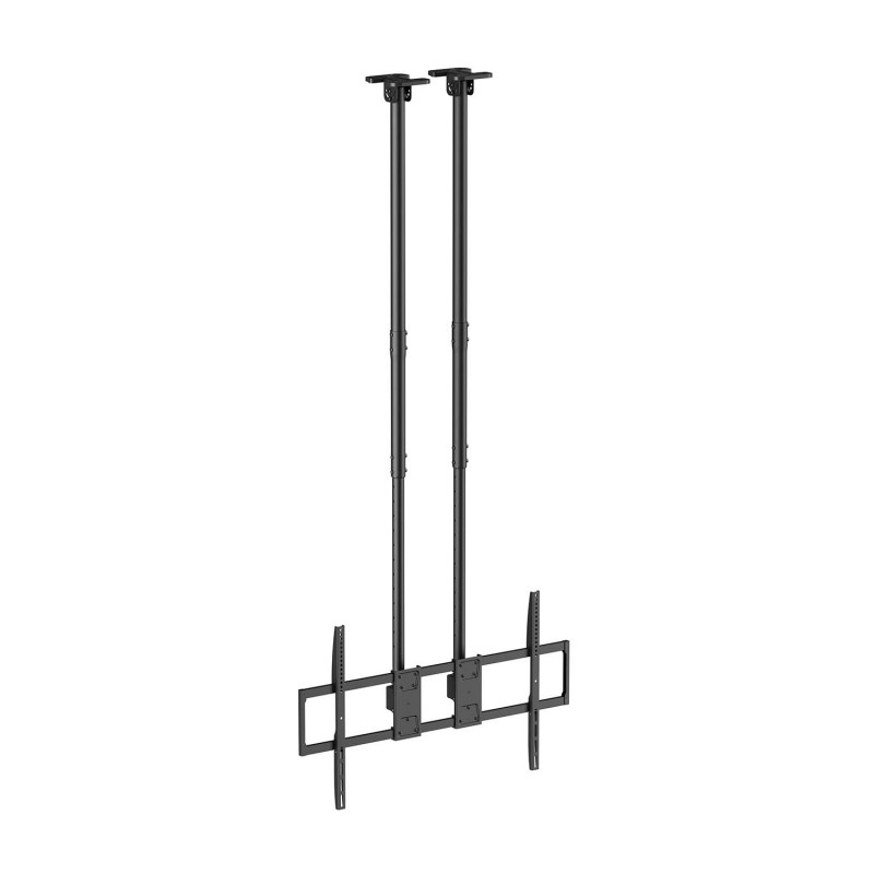 AISENS Soporte de Techo PRO Inclinable, Extensible y Nivelable para MonitorTV 120kg de 60-120, Negro