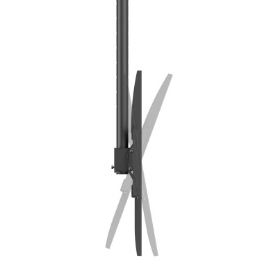 AISENS Soporte de Techo PRO Inclinable, Extensible y Nivelable para MonitorTV 120kg de 60-120, Negro