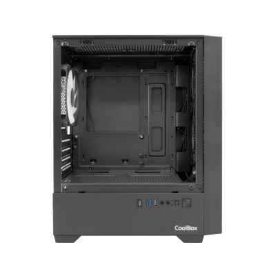 CoolBox Gaming caja MATX GM220 fusion negra mesh USB-C 3.2 gen1 sin fte+ 4 vent. ARGB