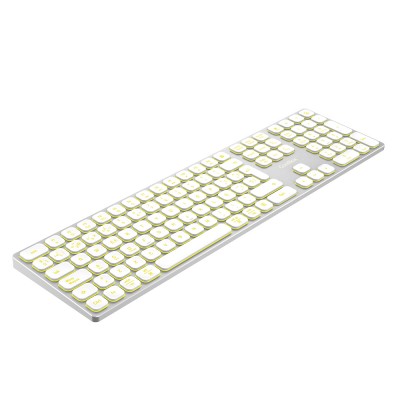 CoolBox TECLADO INALAMBRICO RETROILUMINADO MOONLIGHT KEY B431 USB-C+BT5.1+RF2.4G BLANCO DE ALUMINIO