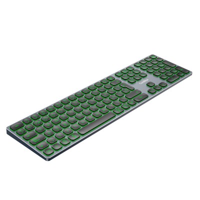 CoolBox TECLADO INALAMBRICO RETROILUMINADO MOONLIGHT KEY B431 USB-C+BT5.1+RF2.4G GRIS OSCURO DE ALUMINIO