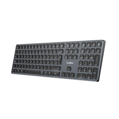 CoolBox TECLADO INALAMBRICO RETROILUMINADO MOONLIGHT KEY B431 USB-C+BT5.1+RF2.4G GRIS OSCURO DE ALUMINIO