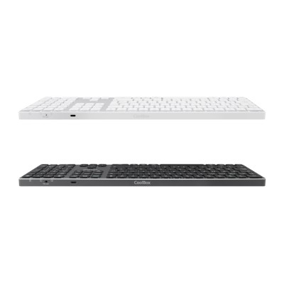 CoolBox TECLADO INALAMBRICO RETROILUMINADO MOONLIGHT KEY B431 USB-C+BT5.1+RF2.4G GRIS OSCURO DE ALUMINIO