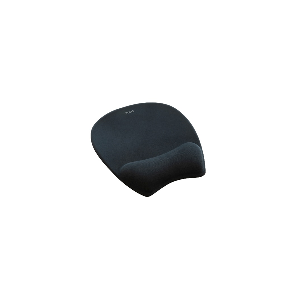 TooQ Alfombrilla para ratón ergonómica con reposamuñecas de Espuma Viscoelástica, Negro