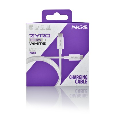 NGS ZYRO 60W-1 cable USB USB 2.0 1 m USB C Blanco