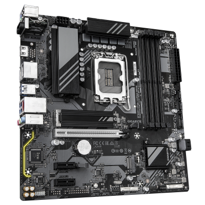 GIGABYTE B760M DS3H WIFI6E GEN5 Placa Base – Compatible con procesadores Intel Core 14ª generación, VRM digital de 6+2+1 fases,