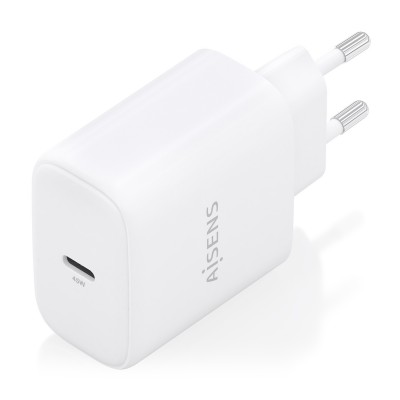 AISENS Cargador GaN 45W, 1xUSB-C PD3.0, Blanco