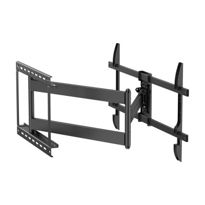 AISENS Soporte Pro Giratorio, Inclinable y Nivelable para MonitorTV 50kg de 43"-80", Negro