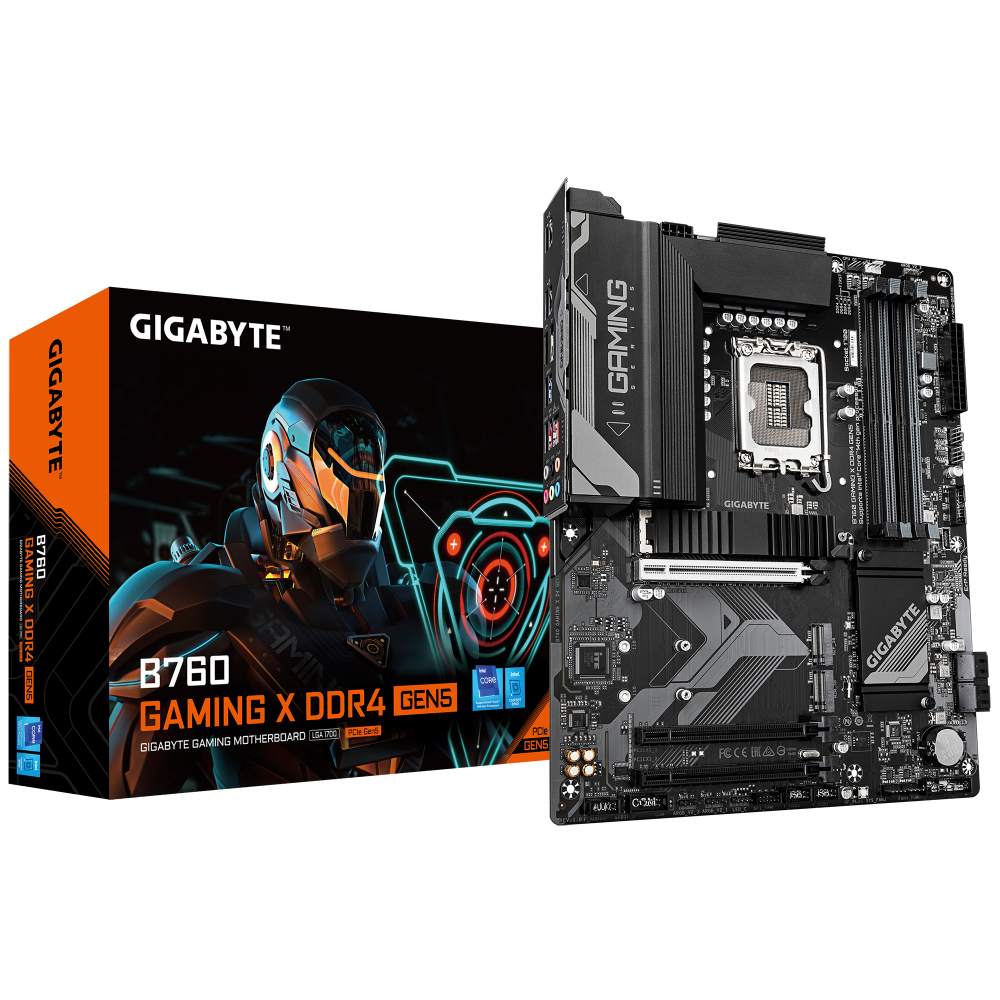 GIGABYTE B760 GAMING X DDR4 GEN5 Placa Base – Compatible con procesadores Intel Core 14ᵃ generación, VRM de 8+1+1 fases, hasta