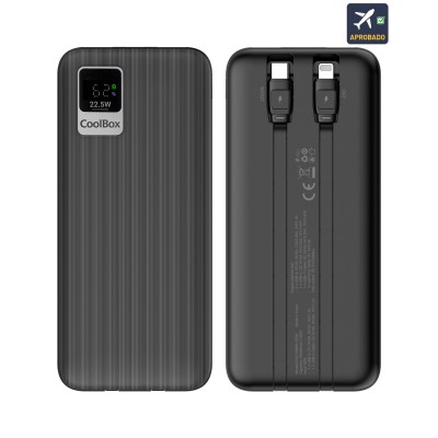 CoolBox POWERBANK DP20 20000MAH LCD+CABLES INTEGRADOS