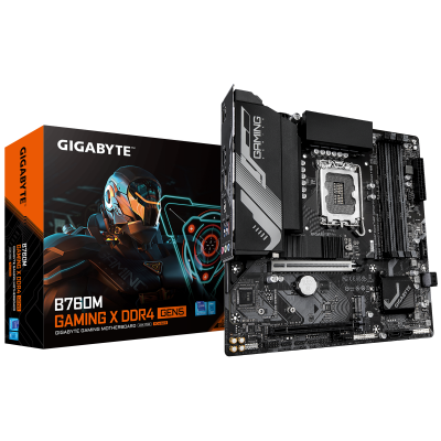 GIGABYTE B760M GAMING X DDR4 GEN5 Placa Base – Compatible con procesadores Intel Core 14ª generación, VRM de 8+1+1 fases, hasta