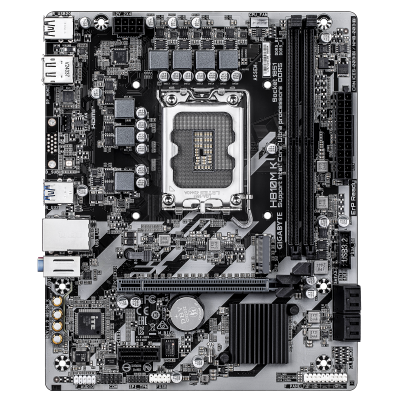 GIGABYTE H810M K Placa Base – Procesadores Intel Core Ultra (Serie 2), VRM de 3+1+2 fases, hasta 6400 MHz DDR5, 1 x M.2 PCIe 4.