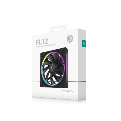 DeepCool FL12 Carcasa del ordenador Ventilador 12 cm Negro 1 pieza(s)