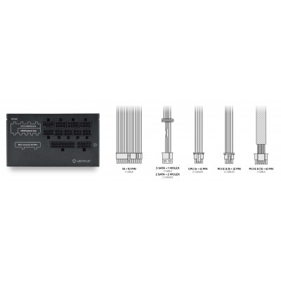 UNYKAch Fuente de Alimentación ATX Atilius 3.1 Black 850W Gold
