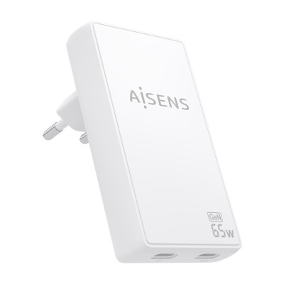 AISENS Cargador De Pared GaN Ultra Delgado 65W