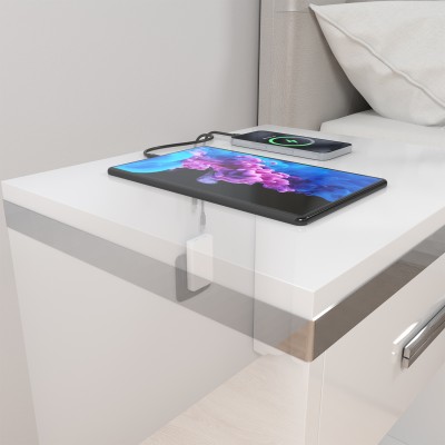 AISENS Cargador De Pared GaN Ultra Delgado 65W, 2xUSB-C PD3.0 QC4.0, Blanco