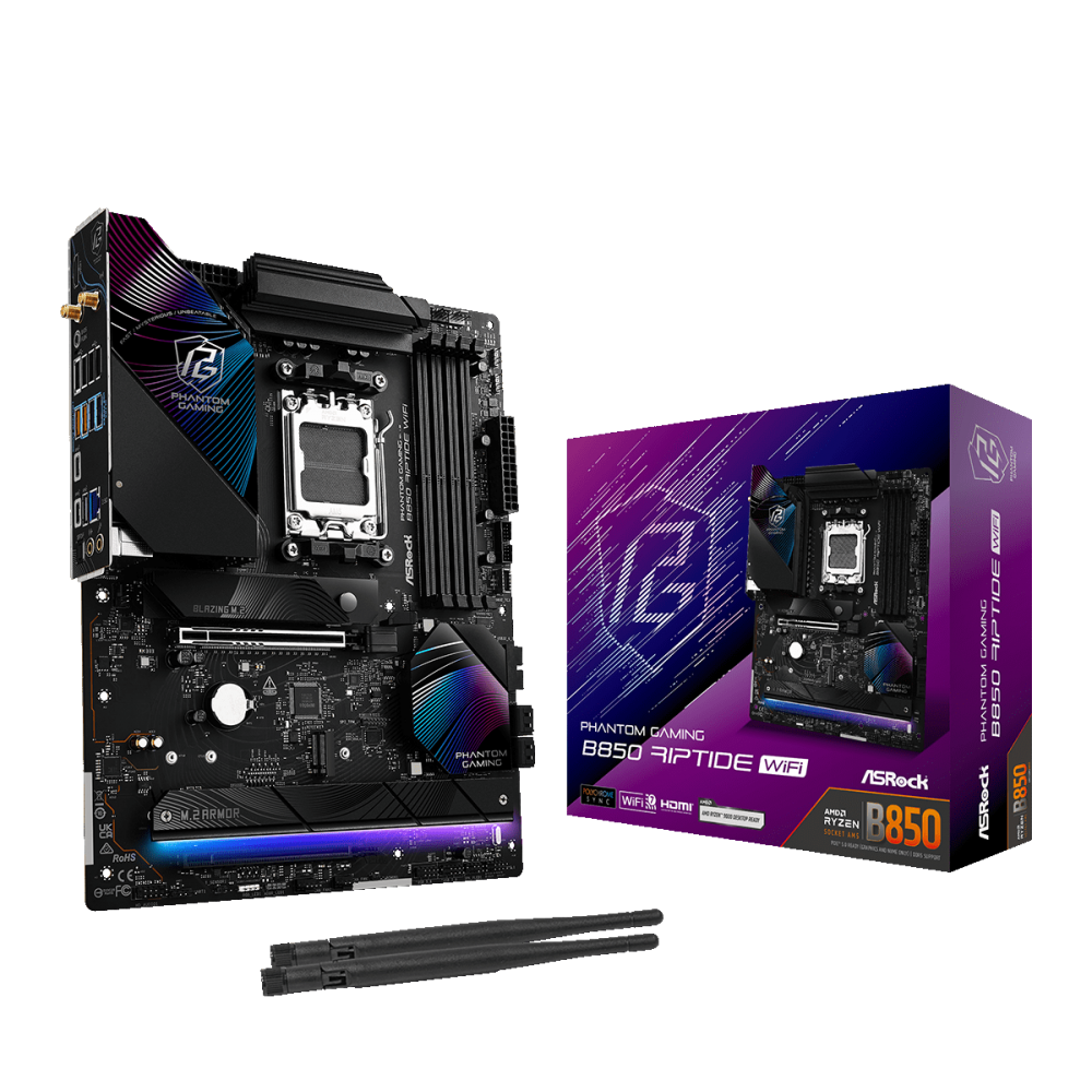 Asrock Phantom Gaming B850 Riptide WiFi AMD B850 Zócalo AM5 ATX