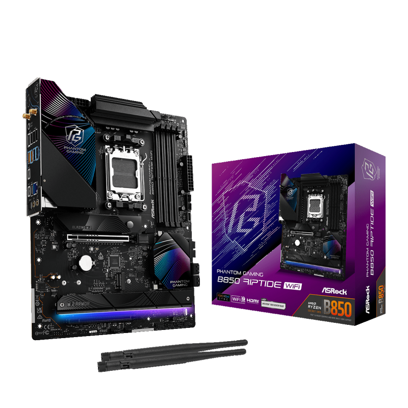Asrock Phantom Gaming B850 Riptide WiFi AMD B850 Zócalo AM5 ATX