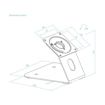 TooQ Soporte de Mesa o Pared para Marco Antirrobo Tablet