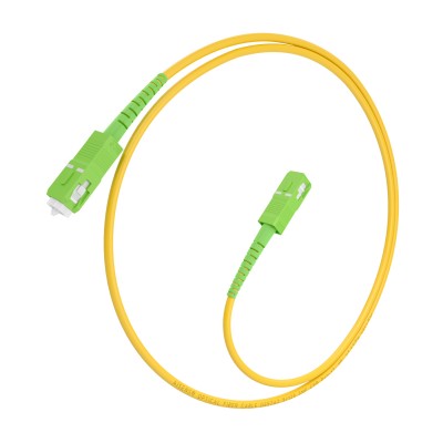 AISENS Cable Fibra Óptica Latiguillo G657A2 3.0 9125 SMF Simplex CPR DCA LSZH, SCAPC-SCAPC, Amarillo, 1.0m