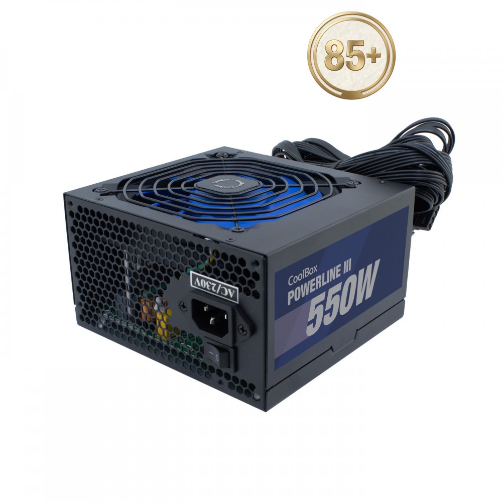 CoolBox FUENTE DE ALIMENTACION ATX POWERLINE III 550W 85%EFI
