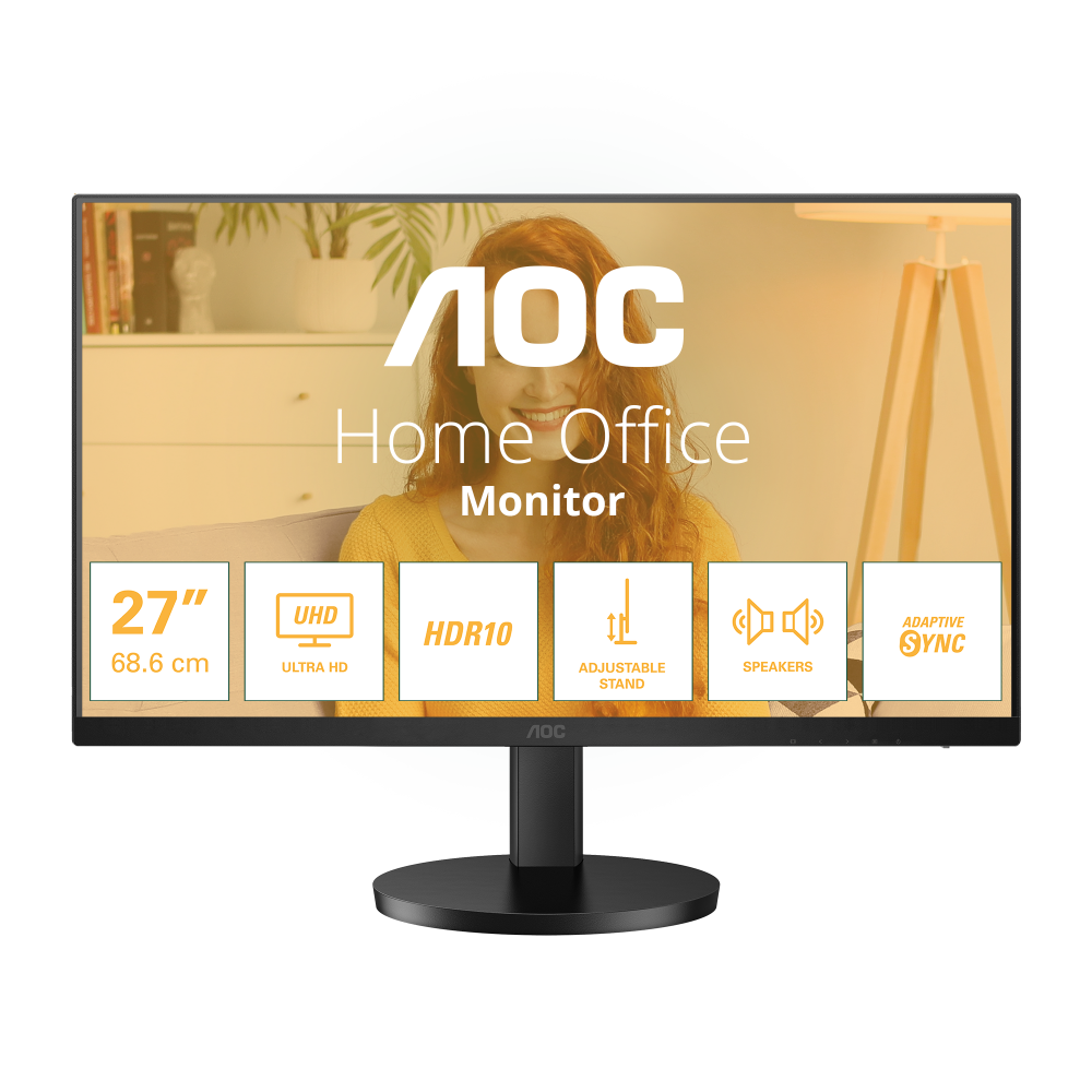 AOC U27B3AF pantalla para PC 68,6 cm (27") 3840 x 2160 Pixeles 4K Ultra HD LED Negro