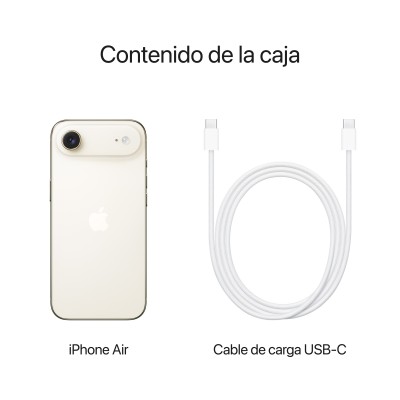 Apple iPhone Air 16,5 cm (6.5") SIM doble iOS 26 5G USB Tipo C 1 TB Oro