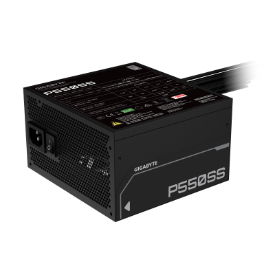 GIGABYTE P550SS Fuente de Alimentación - PCIe 5.0, 80 PLUS Silver, Ventilador de 120 mm, Compatible con ATX 3.0, Enchufe EU