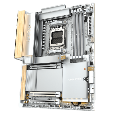 GIGABYTE X870E AERO X3D WOOD Placa Base - Compatible con procesadores AMD Ryzen 9000, VRM digital de 16+2+2 fases, hasta 9000Hz