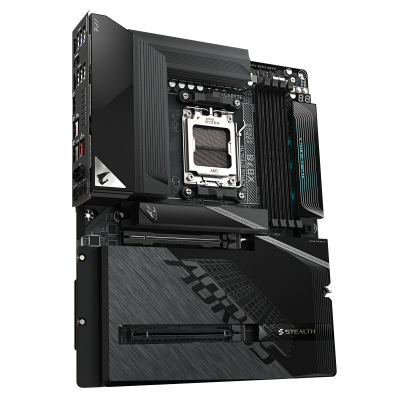 GIGABYTE X870 AORUS STEALTH Placa Base - Compatible con procesadores AMD Ryzen 9000, VRM digital de 16+2+2 fases, hasta 8200MHz