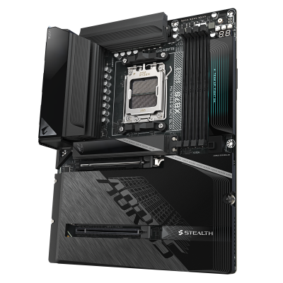 GIGABYTE X870 AORUS STEALTH Placa Base - Compatible con procesadores AMD Ryzen 9000, VRM digital de 16+2+2 fases, hasta 8200MHz