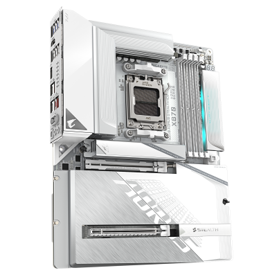 GIGABYTE X870 AORUS STEALTH ICE Placa Base – Compatible con procesadores AMD Ryzen 9000, VRM digital de 16+2+2 fases, hasta 820