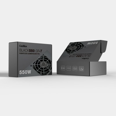 CoolBox FUENTE DE ALIMENTACION TFX BLACK550 GR-T 550W NEGRA