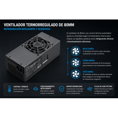 CoolBox FUENTE DE ALIMENTACION TFX BLACK550 GR-T 550W NEGRA