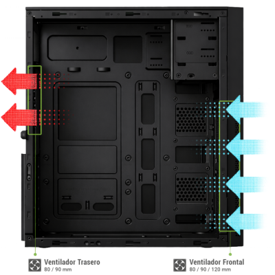 CoolBox CAJA ATX A780 USB-C 3.2 GEN1 FTE.500W FORCE BR-500 80+BRONCE