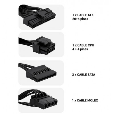 CoolBox FUENTE DE ALIMENTACION TFX BLACK550 GR-T 550W NEGRA