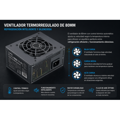 CoolBox FUENTE DE ALIMENTACION SFX BLACK550 GR-S 550W NEGRA