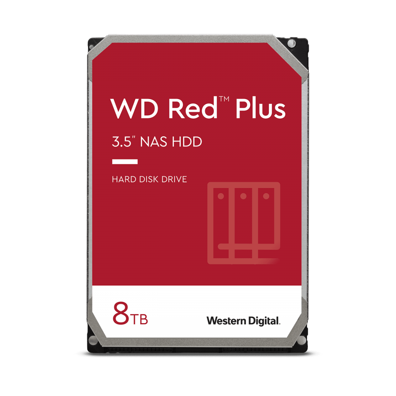 Western Digital Red Plus disco duro interno 8 TB 5640 RPM 256 MB 3.5" Serial ATA III