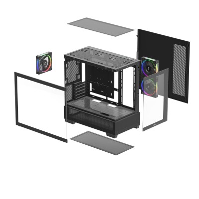 DeepCool CG380 3F Midi Tower Negro