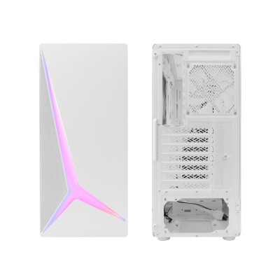 CoolBox GAMING CAJA ATX GA450 STARLIGHT WHITE ARGB USB-C 3.2 GEN1 SIN FTE + 1 VENTILADOR