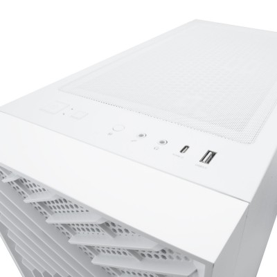 CoolBox GAMING CAJA ATX GA300 GRIDLINE ARGB WHITE USB-C 3.2 GEN1 SIN FTE + 5 VENTILADORES