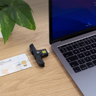 TooQ Lector Tarjetas Inteligentes, DNI Electrónico, USB-C, Negro