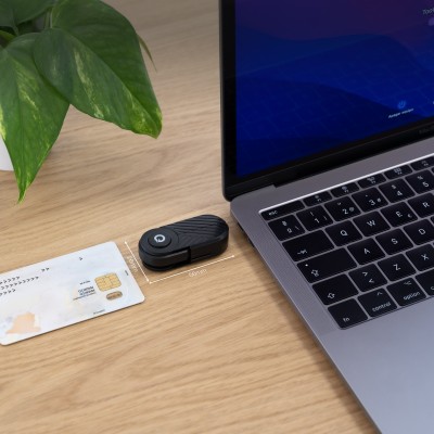 TooQ Lector Tarjetas Inteligentes, DNI Electrónico, USB-C, Negro
