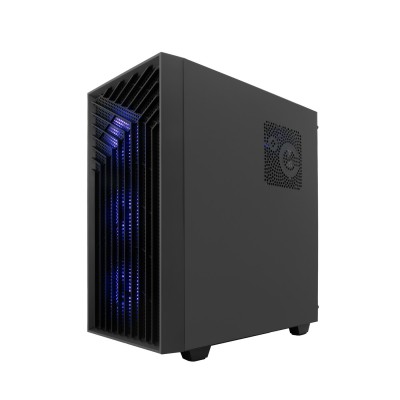 CoolBox GAMING CAJA ATX GA300 GRIDLINE ARGB BLACK USB-C 3.2 GEN1 SIN FTE + 5 VENTILADORES